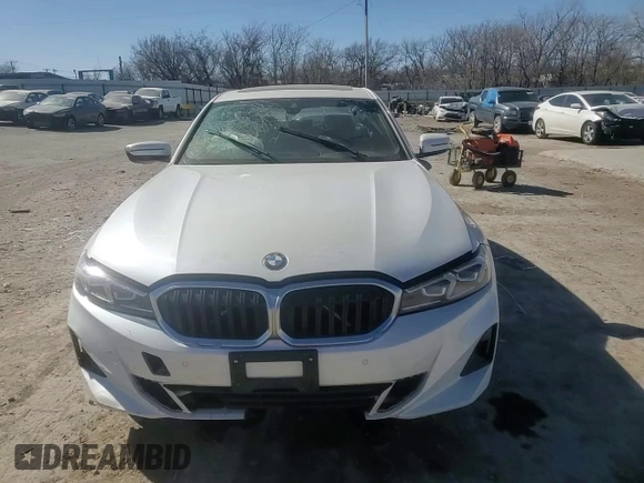 2023 BMW 3 Series 330i xDrive with VIN 3MW89FF08P8D56728, listed as a Copart auction lot 47178305 with 0 mi miles and Salvage Title. Bid and sale history available at carsss.com. Image 10.