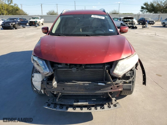 2016 Nissan Rogue SV with VIN KNMAT2MT7GP608076, listed as a Copart auction lot 74215784 with 140354 miles and Clean Title. Bid and sale history available at carsss.com. Image 5.