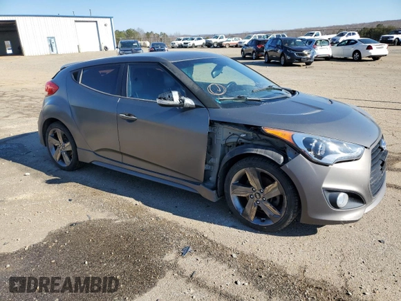2014 Hyundai Veloster Turbo with VIN KMHTC6AE2EU210063, listed as a Copart auction lot 79243924 with 130,551 mi miles and Salvage Title. Bid and sale history available at carsss.com. Image 4.