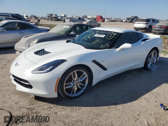 2017 Chevrolet Corvette Z51 1LT with VIN 1G1YH2D78H5101390, listed as a Copart auction lot 74181514 with 0 mi miles and Salvage Title. Bid and sale history available at carsss.com. Image 1.