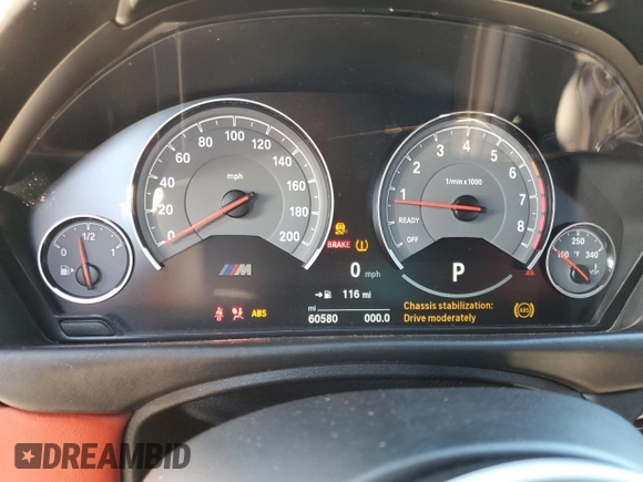 2016 BMW M4 with VIN WBS3R9C51GK338528, listed as a Copart auction lot 36171743 with 60,580 mi miles. Bid and sale history available at carsss.com. Image 9.