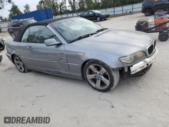 2005 BMW 3 Series 325Ci with VIN WBABW33465PG98927, listed as a Copart auction lot 47811105 with 176,868 mi miles and Salvage Title. Bid and sale history available at carsss.com. Image 4.