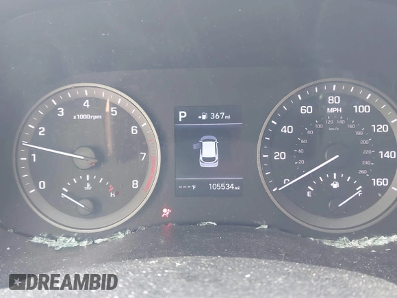 2019 Hyundai Tucson SE with VIN KM8J2CA48KU872175, listed as a IAAI auction lot 41956066 with 105,534 mi miles. Bid and sale history available at carsss.com. Image 7.