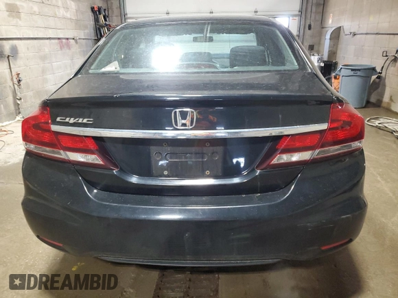 2015 Honda Civic LX with VIN 19XFB2F56FE066247, listed as a Copart auction lot 53263985 with 90,771 mi miles and Salvage Title. Bid and sale history available at carsss.com. Image 6.