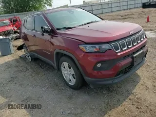 2022 Jeep Compass Latitude with VIN 3C4NJCBB5NT137027, listed as a Copart auction lot 52569835 with 55,619 mi miles and Salvage title. Bid and sale history available at DreamBid. Image 15.