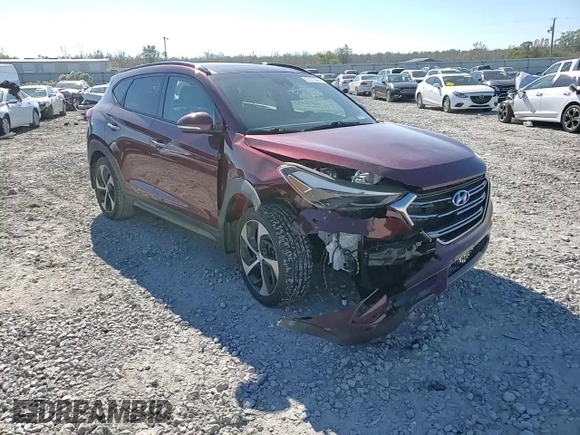 2016 Hyundai Tucson Eco with VIN KM8J33A21GU068089, listed as a Copart auction lot 81078664 with 105,959 mi miles and Salvage Title. Bid and sale history available at carsss.com. Image 11.