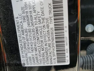 2022 Honda Ridgeline Black Edition with VIN 5FPYK3F87NB008026, listed as a Copart auction lot 59662015 with Not provided miles and Salvage title. Bid and sale history available at DreamBid. Image 14.