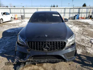 2018 Mercedes-Benz C 43 AMG with VIN 55SWF6EB6JU254173, listed as a Copart auction lot 87449364 with 130,860 mi miles and Salvage Title. Bid and sale history available at carsss.com. Image 5.