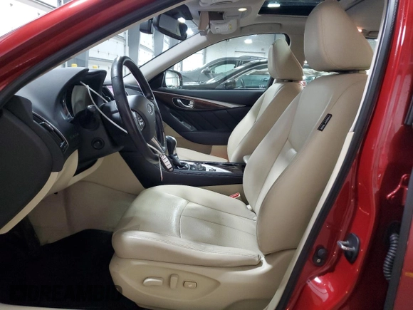 2015 Infiniti Q50 with VIN JN1BV7AR3FM390001, listed as a Copart auction lot 51752225 with 184,105 mi miles and Salvage Title. Bid and sale history available at carsss.com. Image 7.