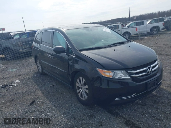 2017 Honda Odyssey EX-L with VIN 5FNRL5H65HB026014, listed as a IAAI auction lot 41719790 with 61,429 mi miles and . Bid and sale history available at DreamBid. Image 1.