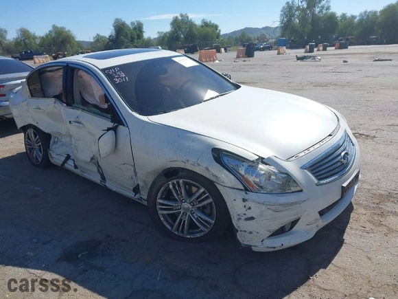 2012 Infiniti G25 Sedan Journey with VIN JN1DV6AP1CM813011, listed as a IAAI auction lot 41610342 with 137,325 mi miles. Bid and sale history available at carsss.com. Image 1.