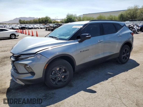 2024 Chevrolet Blazer LT z VIN 3GNKBDRS2RS162790, wystawiony jako Copart lot #65493214 z przebiegiem 4 240 mil mil oraz Szkoda całkowita • Salvage title. Historia ofert i sprzedaży dostępna na DreamBid. Obrazek 1.