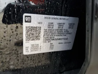 2022 Chevrolet Tahoe LT with VIN 1GNSCNKD2NR277210, listed as a Copart auction lot 83639034 with 42,161 mi miles and Salvage Title. Bid and sale history available at carsss.com. Image 13.