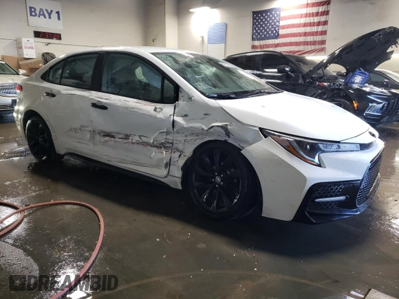 2022 Toyota Corolla SE with VIN 5YFS4MCE9NP122056, listed as a Copart auction lot 89010905 with 86,589 mi miles and Salvage Title. Bid and sale history available at carsss.com. Image 4.