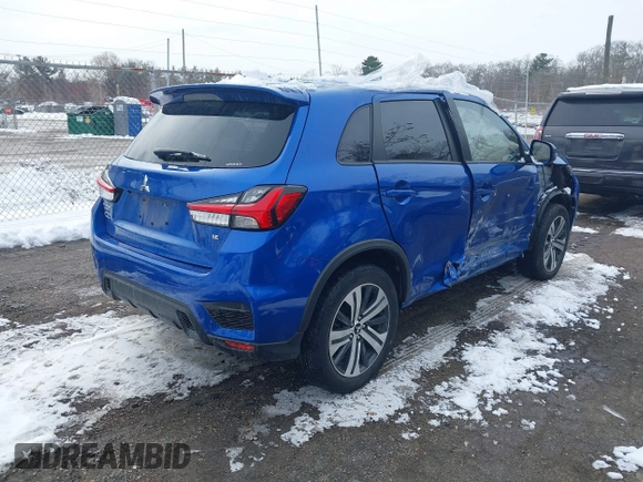 2022 Mitsubishi Outlander Sport ES with VIN JA4ARUAU3NU010938, listed as a IAAI auction lot 41478045 with 24,357 mi miles. Bid and sale history available at carsss.com. Image 4.