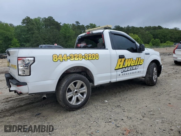 2018 Ford F-150 XL with VIN 1FTMF1C57JFB02794, listed as a Copart auction lot 58041445 with 279,074 mi miles and Salvage title. Bid and sale history available at DreamBid. Image 3.