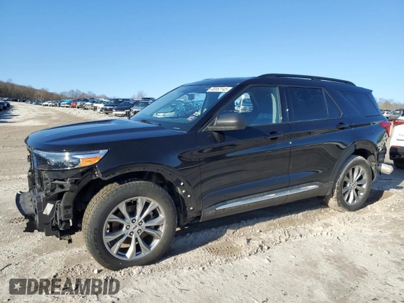 2021 Ford Explorer XLT with VIN 1FMSK8DH6MGC38669, listed as a Copart auction lot 48552145 with 53,440 mi miles and Salvage Title. Bid and sale history available at carsss.com. Image 1.