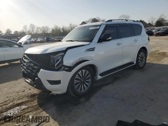 2023 Nissan Armada SL z VIN JN8AY2BA7P9401280, wystawiony jako Copart lot #49010345 z przebiegiem 23 203 mil mil oraz Szkoda całkowita • Salvage title. Historia ofert i sprzedaży dostępna na DreamBid. Obrazek 1.