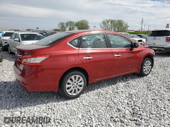2014 Nissan Sentra SV with VIN 3N1AB7AP2EY326143, listed as a Copart auction lot 51165885 with 153,491 mi miles and Salvage Title. Bid and sale history available at DreamBid. Image 3.