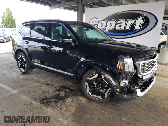 2025 Kia Telluride S with VIN 5XYP64GC6SG585586, listed as a Copart auction lot 56853485 with 12,252 mi miles and Salvage title. Bid and sale history available at DreamBid. Image 4.