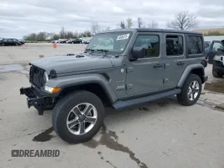2018 Jeep Wrangler Unlimited Sahara with VIN 1C4HJXEN7JW223616, listed as a Copart auction lot 50688375 with 52,960 mi miles and Salvage Title. Bid and sale history available at carsss.com. Image 1.