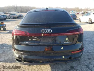 2021 Audi e-tron Sportback S line Premium Plus with VIN WA12AAGE9MB001276, listed as a Copart auction lot 47997464 with 35,672 mi miles and Salvage Title. Bid and sale history available at carsss.com. Image 6.