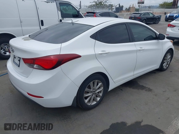 2016 Hyundai Elantra SE with VIN 5NPDH4AE7GH707735, listed as a IAAI auction lot 42460102 with 104,022 mi miles and . Bid and sale history available at DreamBid. Image 4.