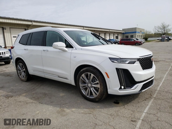 2024 Cadillac XT6 FWD Premium Luxury with VIN 1GYKPCRS4RZ702383, listed as a Copart auction lot 53346745 with 43,339 mi miles and Salvage title. Bid and sale history available at DreamBid. Image 4.