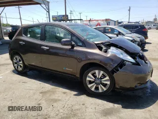2016 Nissan LEAF S with VIN 1N4BZ0CP0GC308050, listed as a Copart auction lot 61525983 with 78,199 mi miles. Bid and sale history available at carsss.com. Image 4.