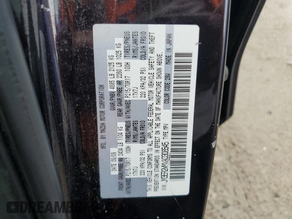 2010 Mazda CX-7 Sport with VIN JM3ER2WMXA0308545, listed as a Copart auction lot 57403755 with 183,969 mi miles and Clean Title. Bid and sale history available at DreamBid. Image 13.