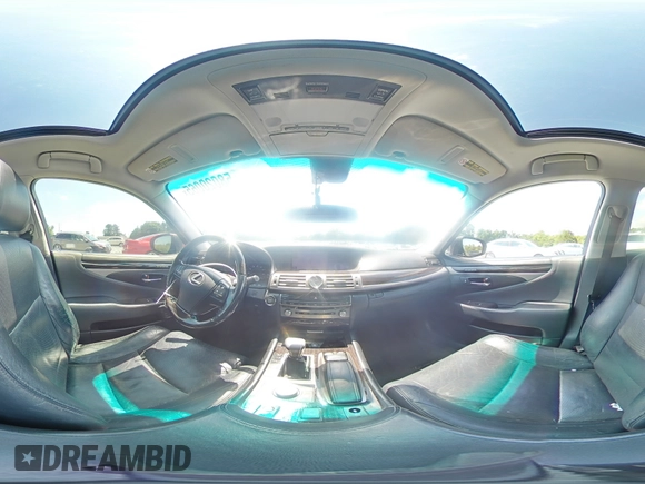2013 Lexus LS 460 with VIN JTHBL5EF9D5113902, listed as a Copart auction lot 58020065 with 234,478 mi miles and Salvage title. Bid and sale history available at DreamBid. Image 14.
