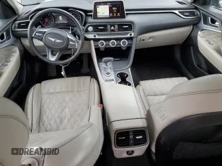 2019 Genesis G70 Advanced with VIN KMTG44LA0KU029896, listed as a Copart auction lot 57032914 with 92,663 mi miles and Salvage Title. Bid and sale history available at DreamBid. Image 8.