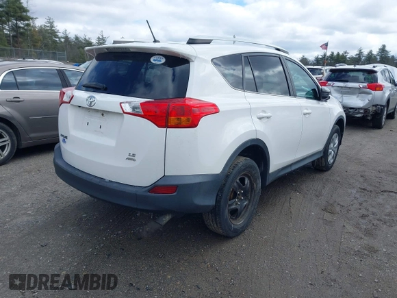 2015 Toyota RAV4 LE with VIN 2T3BFREV5FW337848, listed as a IAAI auction lot 41945174 with 135,792 mi miles. Bid and sale history available at carsss.com. Image 4.