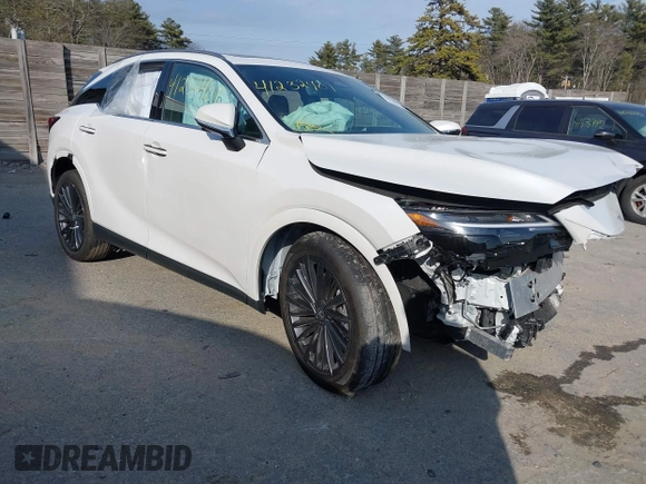 2024 Lexus RX 350h z VIN 2T2BBMCA3RC062053, wystawiony jako IAAI lot #41232401 z przebiegiem 763 mil mil oraz . Historia ofert i sprzedaży dostępna na DreamBid. Obrazek 1.