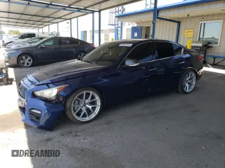 2017 Infiniti Q50 Premium with VIN JN1EV7AR6HM836688, listed as a Copart auction lot 63342845 with 105,377 mi miles and Salvage title. Bid and sale history available at DreamBid. Image 1.
