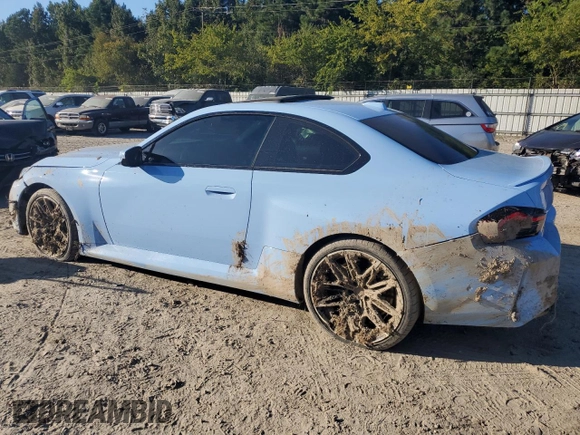 2024 BMW M2 with VIN 3MF13DM07R8D97218, listed as a Copart auction lot 75245254 with 13,343 mi miles and Salvage Title. Bid and sale history available at carsss.com. Image 2.