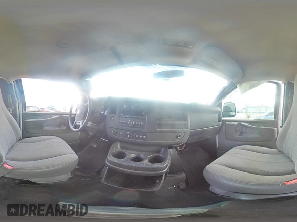 2014 Chevrolet Express Passenger LT with VIN 1GAZG1FGXE1187397, listed as a Copart auction lot 43209785 with 168,614 mi miles and Salvage title. Bid and sale history available at DreamBid. Image 13.