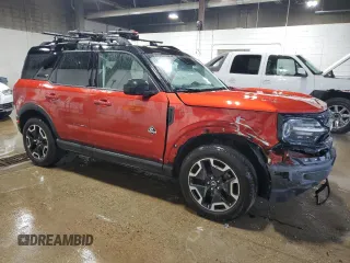 2022 Ford Bronco Sport Outer Banks with VIN 3FMCR9C65NRD98431, listed as a Copart auction lot 61596305 with 21,444 mi miles and Salvage title. Bid and sale history available at DreamBid. Image 4.