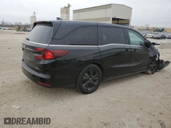 2023 Honda Odyssey Sport with VIN 5FNRL6H71PB042806, listed as a Copart auction lot 81768594 with Not Provided miles and Salvage Title. Bid and sale history available at carsss.com. Image 3.