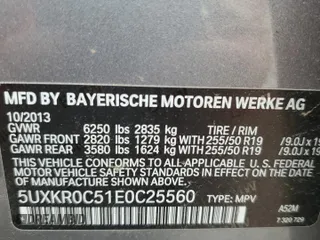 2014 BMW X5 xDrive35i z VIN 5UXKR0C51E0C25560, wystawiony jako Copart lot #55336315 z przebiegiem 198 135 mil mil oraz Czysty tytuł • Clean title. Historia ofert i sprzedaży dostępna na DreamBid. Obrazek 13.