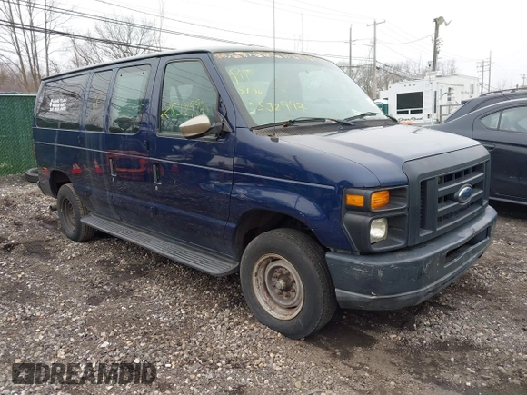 2011 Ford Econoline Passenger XL with VIN 1FBNE3BL1BDA25134, listed as a IAAI auction lot 41855930 with Not Provided miles. Bid and sale history available at carsss.com. Image 1.