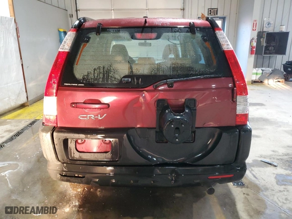 2005 Honda CR-V EX with VIN SHSRD778X5U328575, listed as a Copart auction lot 45533985 with 301,244 mi miles and Salvage Title. Bid and sale history available at carsss.com. Image 6.