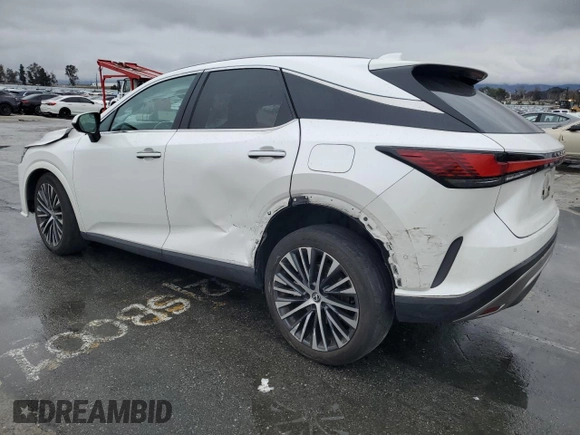 2023 Lexus RX with VIN 2T2BAMBAXPC014521, listed as a Copart auction lot 45193045 with 30,487 mi miles and Salvage Title. Bid and sale history available at carsss.com. Image 2.