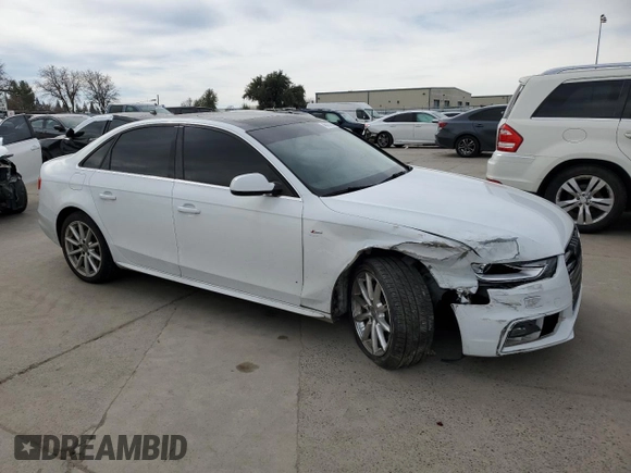 2015 Audi A4 Premium Plus with VIN WAUFFAFL9FN043440, listed as a Copart auction lot 46427395 with 118,151 mi miles and Salvage Title. Bid and sale history available at carsss.com. Image 4.