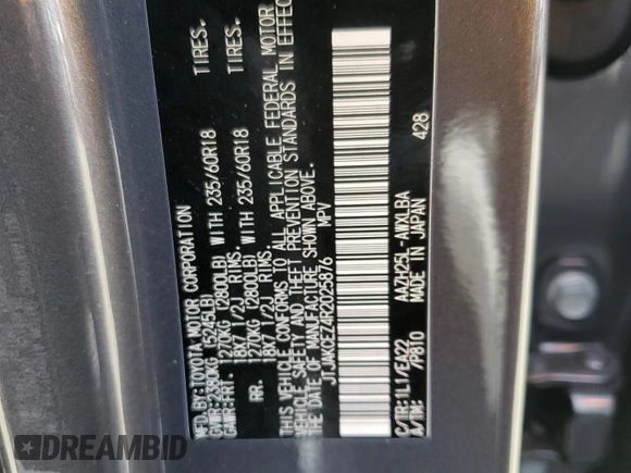 2024 Lexus NX 350h with VIN JTJAKCEZ4R2025876, listed as a Copart auction lot 78087754 with 11,114 mi miles and Salvage title. Bid and sale history available at DreamBid. Image 12.