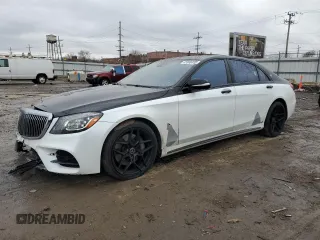 2018 Mercedes-Benz S 560 with VIN WDDUG8GBXJA347212, listed as a Copart auction lot 43398445 with 85,993 mi miles and Salvage Title. Bid and sale history available at carsss.com. Image 1.
