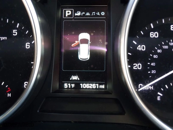 2017 Hyundai Santa Fe Sport 2.0T Ultimate with VIN 5XYZWDLA7HG466841, listed as a IAAI auction lot 41894336 with 106,261 mi miles. Bid and sale history available at carsss.com. Image 15.