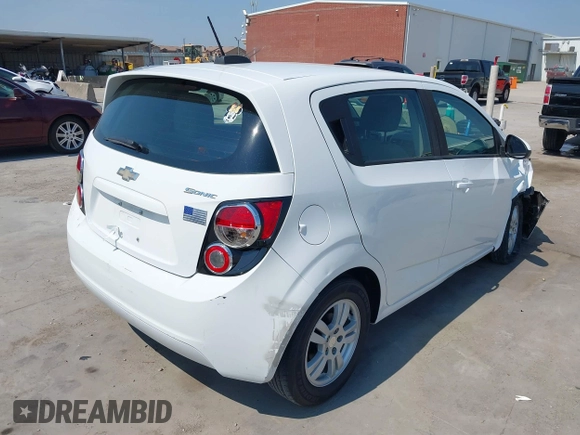 2016 Chevrolet Sonic LS with VIN 1G1JA6SH1G4112485, listed as a IAAI auction lot 40074350 with 139,496 mi miles and . Bid and sale history available at DreamBid. Image 4.