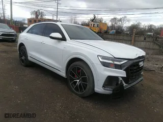 2021 Audi Q8 Premium Plus with VIN WA1EVAF11MD005634, listed as a IAAI auction lot 41919643 with 36,392 mi miles. Bid and sale history available at carsss.com. Image 1.