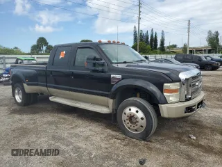 2008 Ford F-450 XL with VIN 1FTXW43R08EB85034, listed as a Copart auction lot 74573654 with 168,527 mi miles and Salvage Title. Bid and sale history available at carsss.com. Image 4.